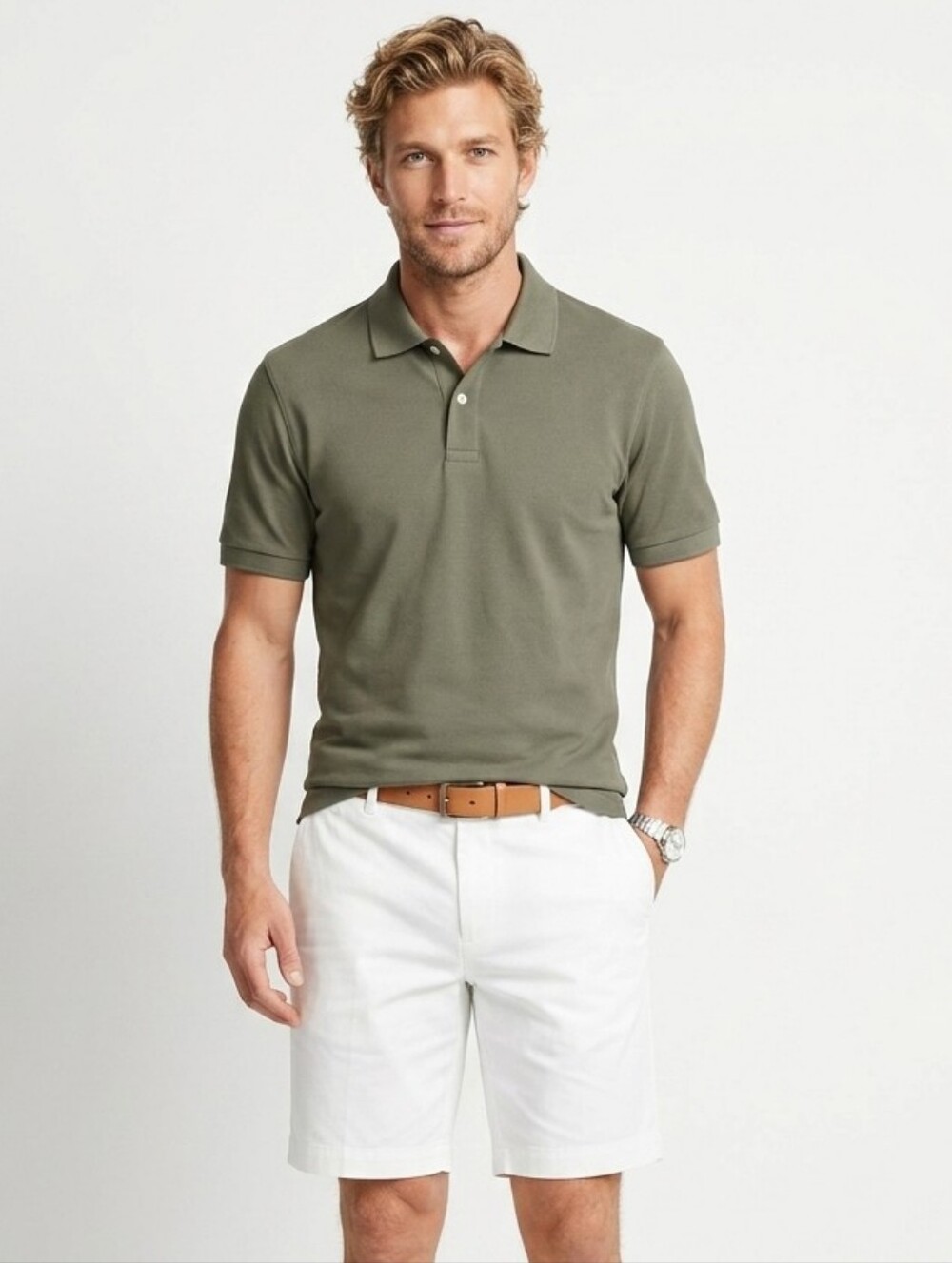 Uniqlo AIRism Men’s Olive Performance Polo Shirt Size Large